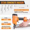 KAMSIN ST38 Concrete Nailer, 14 Gauge 3/4 Inch to 1-1/2 Inch Concrete Nail Gun/T Nailer/Air Brad Nailer for Truss Building, Concrete Brick Nailing and Hardwood