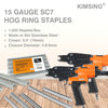 KIMSING 15 Gauge 3/4'' Crown C Ring Staples 1,000 PCS/Pack