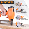 KAMSIN ST38 Concrete Nailer, 14 Gauge 3/4 Inch to 1-1/2 Inch Concrete Nail Gun/T Nailer/Air Brad Nailer for Truss Building, Concrete Brick Nailing and Hardwood