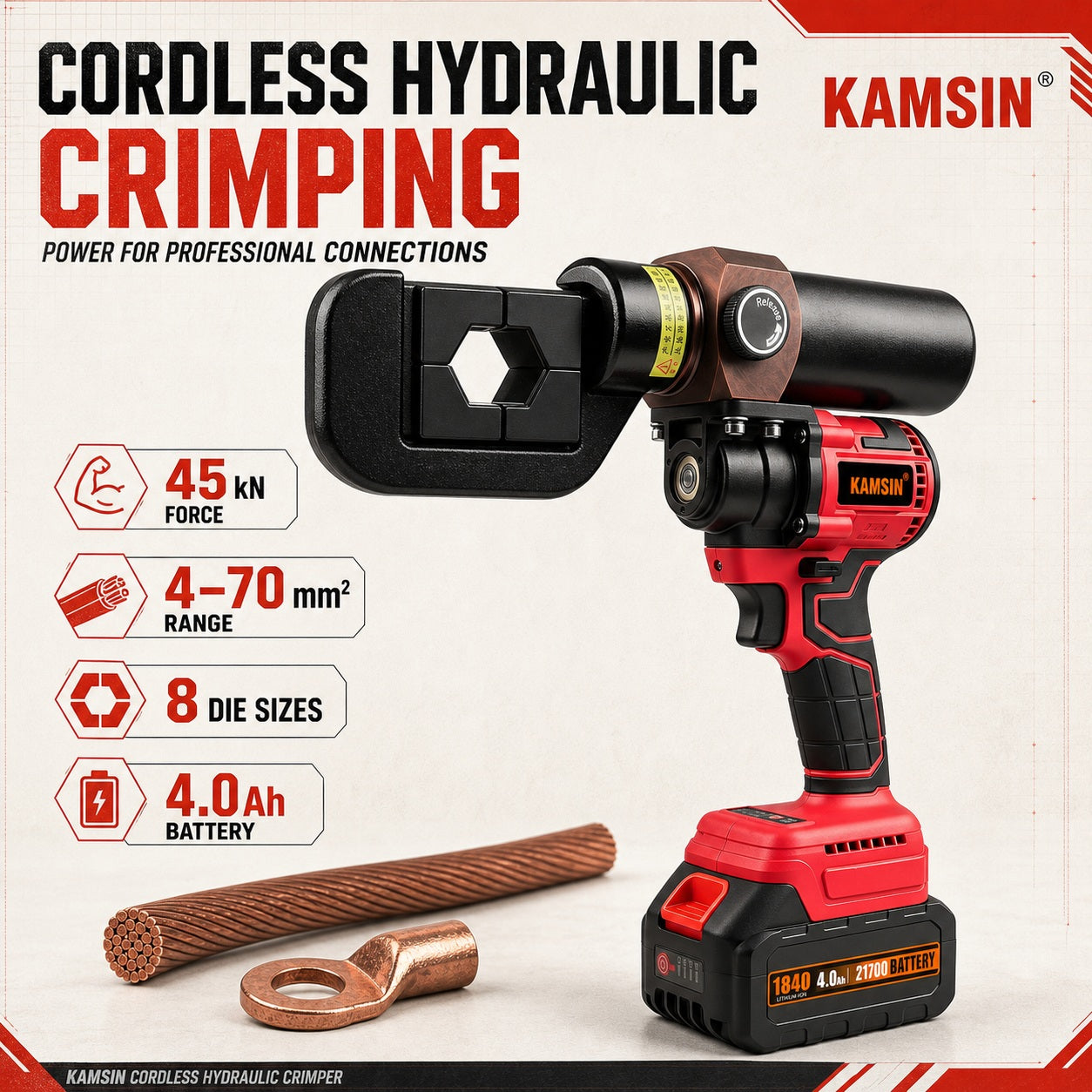KAMSIN Cordless Hydraulic Pliers