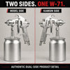 KAMSIN W-71 Professional Pneumatic Spray Gun, 1.5 mm Fluid Nozzle, 400 ml Bottom-Feed Aluminum Cup, 3-Way Adjustable Control, Lightweight Alloy Body, for Automotive, Wood Furniture, and General Finishing
