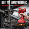 KAMSIN 1840 Cordless Impact Wrench, 18V 4.0Ah 21700 Lithium-Ion Battery, 0–3000 RPM High-Speed Motor, Reinforced Metal Anvil, Ergonomic Grip, for Scaffolding, Steel Structural Bolts, and Automotive Wheel Removal