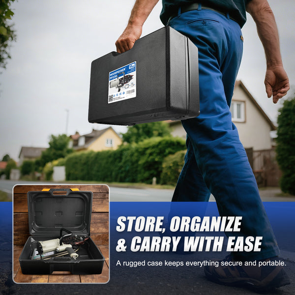 WOODPECKER PFC50 Heavy Duty Pneumatic Gabion Hog Ring Gun, 11 Gauge, 1-1/2-Inch Crown, 12.0-13.0mm Closing Diameter