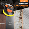 Professional 5" Pneumatic Random Orbital Sander 11,000 RPM Adjustable Speed DA Sander for Auto Body, Woodworking & Metal Finishing