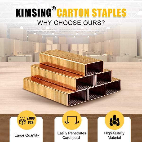KIMSING 3518 16 Gauge Copper Carton Closing Staples 3/4-Inch (18 mm) Length