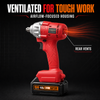 KAMSIN 1840 Cordless Impact Wrench, 18V 4.0Ah 21700 Lithium-Ion Battery, 0–3000 RPM High-Speed Motor, Reinforced Metal Anvil, Ergonomic Grip, for Scaffolding, Steel Structural Bolts, and Automotive Wheel Removal