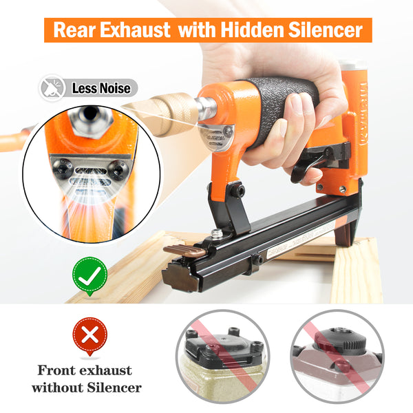 KAMSIN KN8016 Pneumatic Upholstery Stapler, 21 Gauge Type 80, 1/2-Inch Crown