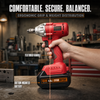 KAMSIN 1840 Cordless Impact Wrench, 18V 4.0Ah 21700 Lithium-Ion Battery, 0–3000 RPM High-Speed Motor, Reinforced Metal Anvil, Ergonomic Grip, for Scaffolding, Steel Structural Bolts, and Automotive Wheel Removal