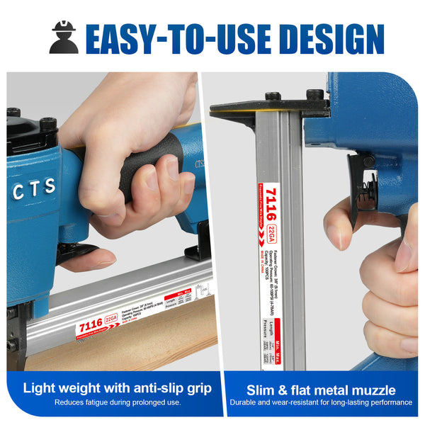 CTS 7116 Pneumatic Upholstery Stapler, 22 Guage Type 71, 3/8-Inch Crown