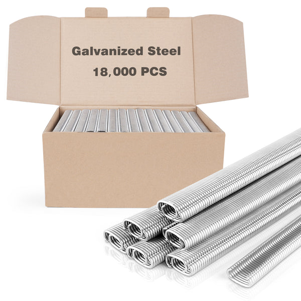 China-top Silver SC760 16 Gauge 5/8'' Crown C Ring Staples C-Rings Hog Rings in 304 Stainless Steel & Galvanized Steel, Wire Fencing Staples, Fasteners for Hog Ring Tool, C Ring Plier, 1000 PCS/Pack & 18000PCS/Box