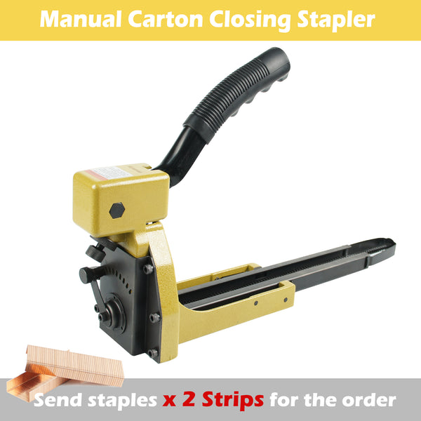 HB3515 Manual Carton Closing Stapler - 16 Gauge Staple Gun for Closing Corrugated Boxes, Folding Cartons - 34.7mm (1-3/8") Crown, 15mm (5/8") Length Staples