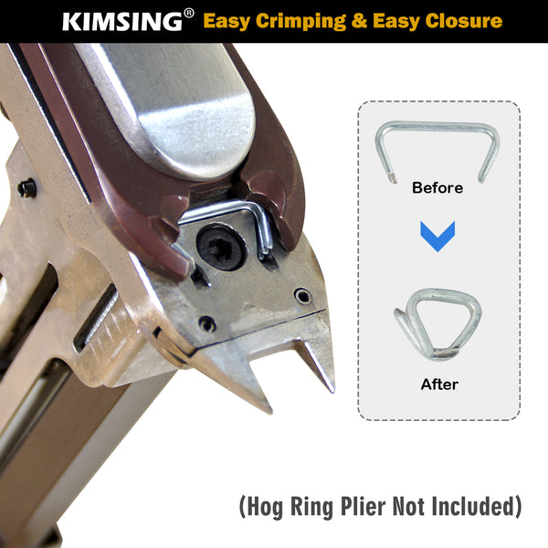 HR-22 15 Gauge 3/4'' Crown Galvanized D-Rings Hog Rings D Ring Staples for HR22 Hog Ring Plier D Ring Gun 1600 PCS/Box