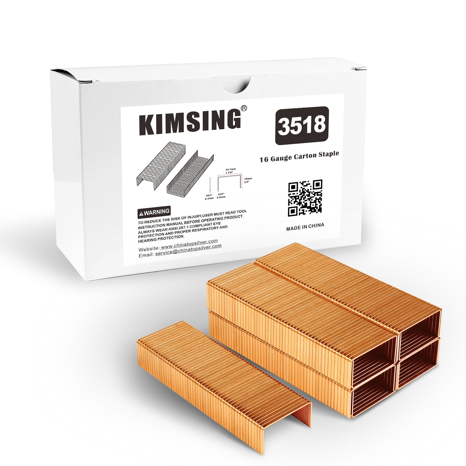 HB3518 Manual Carton Closing Stapler, 16 Gauge 1-3/8-Inch Crown, 3/4-Inch Length Carton Staples, Carton Stapler, Corrugated Carton Staple Gun for Closing Cartons Folding Boxes