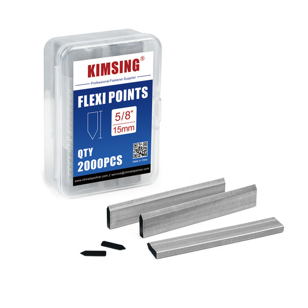 KIMSING 5/8" (15mm) Flexible Points - 2000 PCS Frame Point Nails, Compatible with HM515 & P515 Point Driver, Ideal for Picture Framing, Photo Frames & Artwork