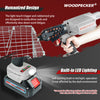 WOODPECKER eC7CT 15GA Cordless 20V 4.0Ah Electric Hog Ring Gun, 3/4-Inch Crown, 4.8-5.2mm Closure Diameter, Battery Powered C Ring Plier Tool for Fencing, Wire Cages