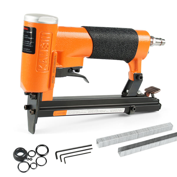 22 Gauge KN7116 Pneumatic Upholstery Staple Gun, 71 Series 3/8" Crown Upholstery Stapler, Air Staple Gun for Upholstery, Furniture and Woodworking