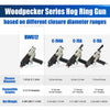WOODPECKER BWG12 Pneumatic Hog Ring Plier 1.8 mm to 2.1 mm Closure Diameter Hog Ring Gun for Strapping, Fencing, Cages