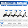 WOODPECKER C-7 Pneumatic Hog Ring Plier 27mm Crown, 8.5mm to 9.0mm Closure Diameter Hog Ring Gun for Mattress Manufacturing, Strapping, Fencing, Cages
