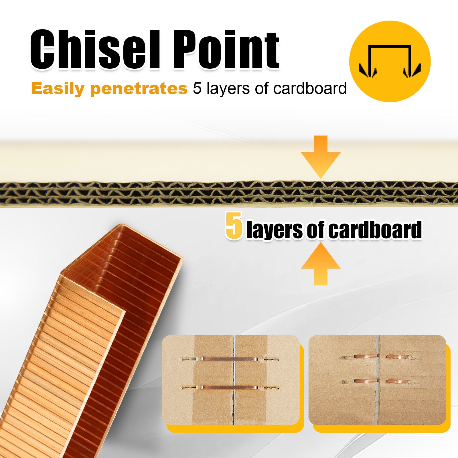 HB3518 Manual Carton Closing Stapler, 16 Gauge 1-3/8-Inch Crown, 3/4-Inch Length Carton Staples, Carton Stapler, Corrugated Carton Staple Gun for Closing Cartons Folding Boxes