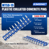KIMSING 3/4 Inch Plastic Collated Concrete Pins, 1000PCS Box, 12 Gauge