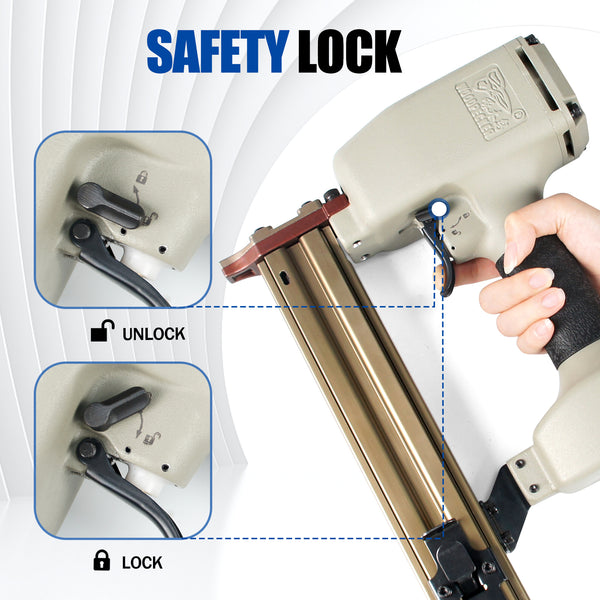 Woodpecker ST38H Pneumatic Concrete T Nailer, 14 Gauge, 3/4-Inch - 1-1/2-Inch (18mm-38mm)