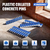 KIMSING 3/4 Inch Plastic Collated Concrete Pins, 1000PCS Box, 12 Gauge