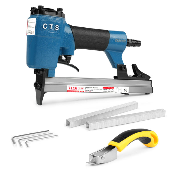 CTS 7116 Pneumatic Upholstery Stapler, 22 Guage Type 71, 3/8-Inch Crown