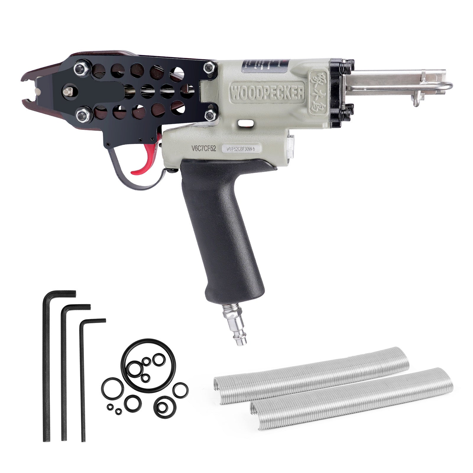 WOODPECKER V6C7CF52 3/4-Inch Pneumatic Hog Ring Gun 15 Gauge 0.205