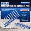KIMSING 1-1/4 Inch Plastic Collated Concrete Pins, 1000PCS Box, 12 Gauge