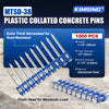 KIMSING 1-1/2 Inch Plastic Collated Concrete Pins, 1000PCS Box, 12 Gauge