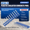 KIMSING 1 Inch Plastic Collated Concrete Pins, 1000PCS Box, 12 Gauge