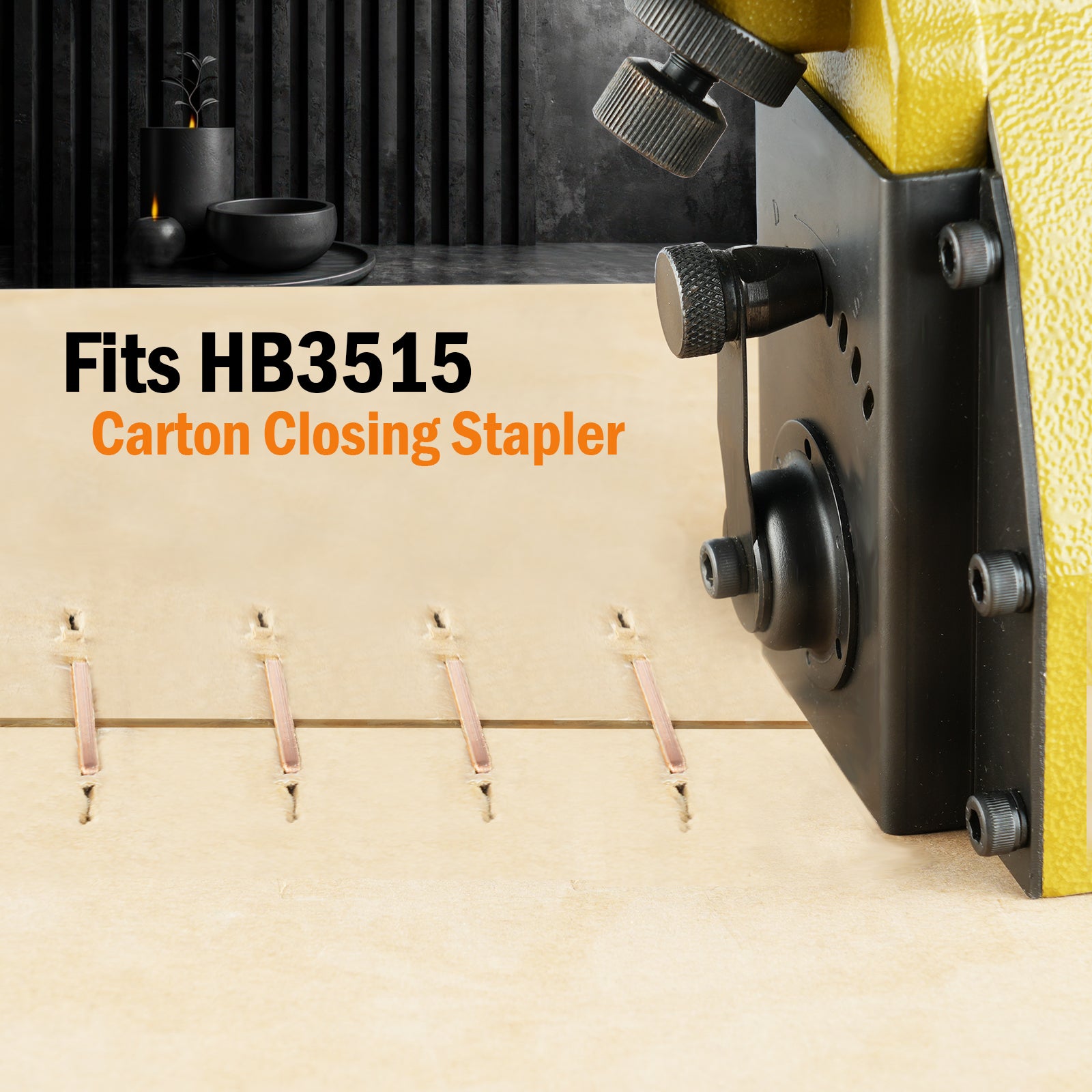 KIMSING 16 Gauge Copper Carton Closing Staples for Pneumatic or Manual Carton Stapler, 2000PCS/BOX, 5/8’’ (15mm) Length