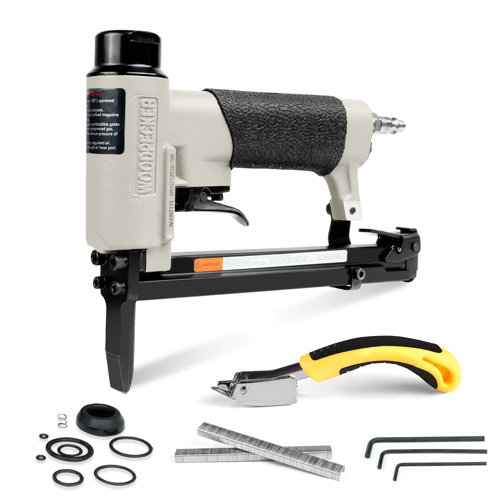 WOODPECKER HN7116 Pneumatic Upholstery Stapler, 22 Guage Type 71, 3/8-Inch Crown