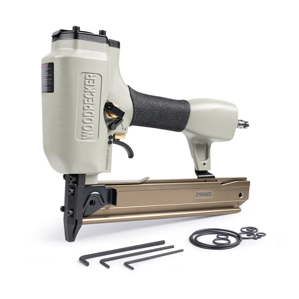 WOODPECKER 21K440S 18 Gauge 1/4-Inch Rapid-Fire Upholstery Stapler, Fits 1" to 1-5/8" Length Staples