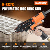 KAMSIN K-SC7C Pneumatic Hog Ring Gun, 15 Gauge, 3/4-Inch Crown, 4.8-5.2 mm Closing Diameter