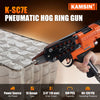 KAMSIN K-SC7E Pneumatic Long Nose Hog Ring Gun, 15 Gauge, 3/4-Inch Crown, 7.0-8.0mm Closing Diameter