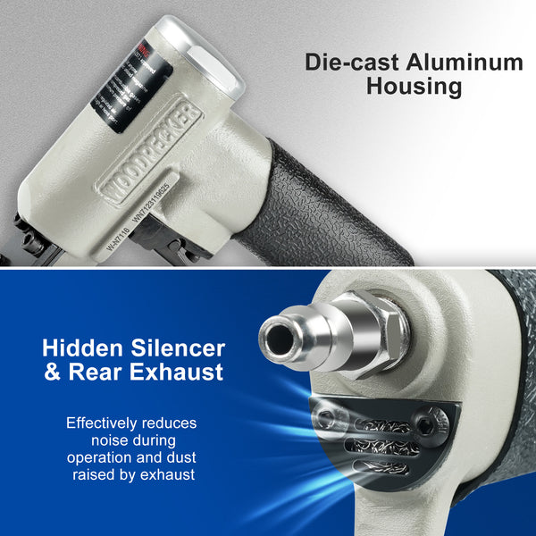 WOODPECKER N7116 Pneumatic Upholstery Stapler, 22 Guage Type 71, 3/8-Inch Crown