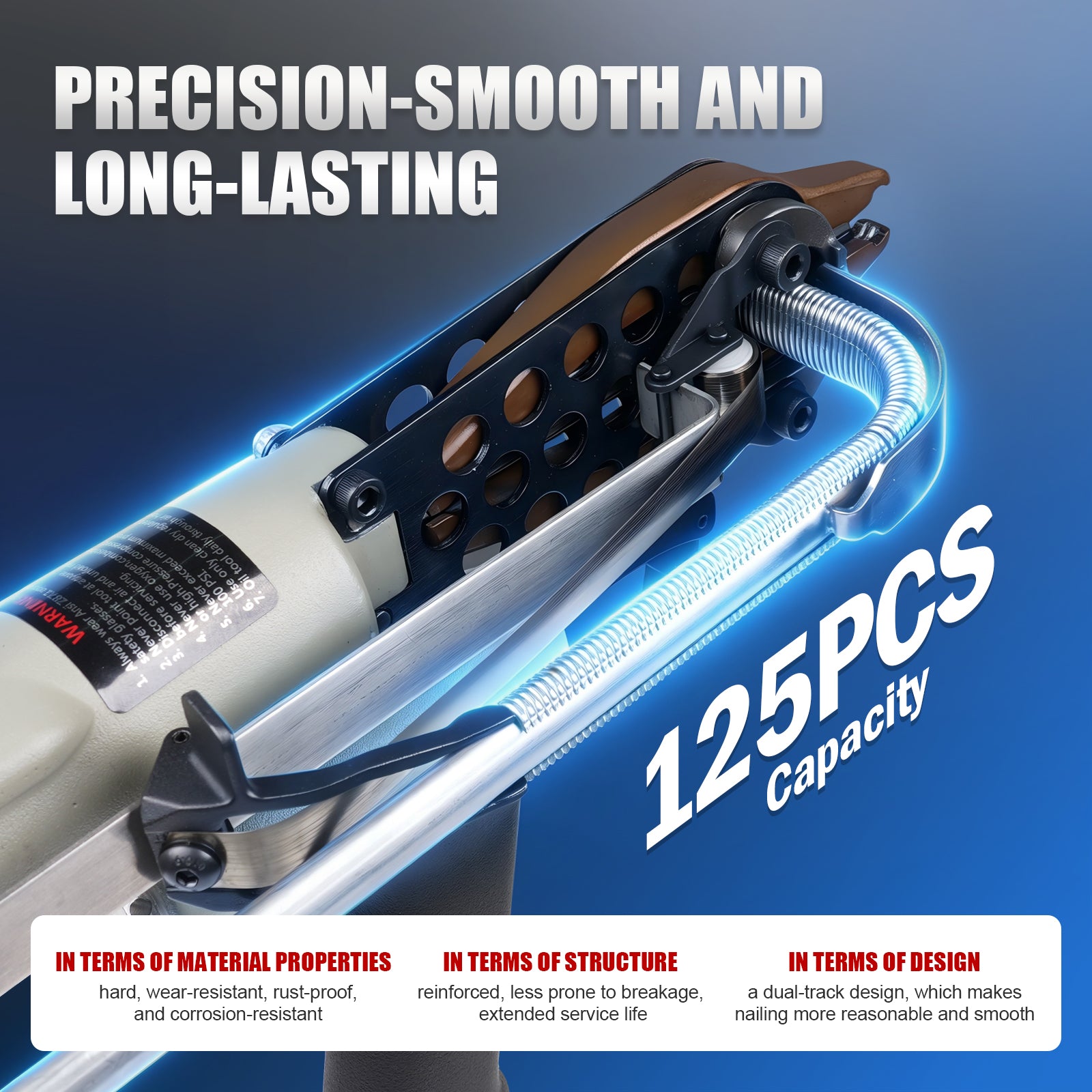 WOODPECKER V6C760F Pneumatic Hog Ring Gun, 1/2-Inch Crown, 3.0mm Closure Diameter