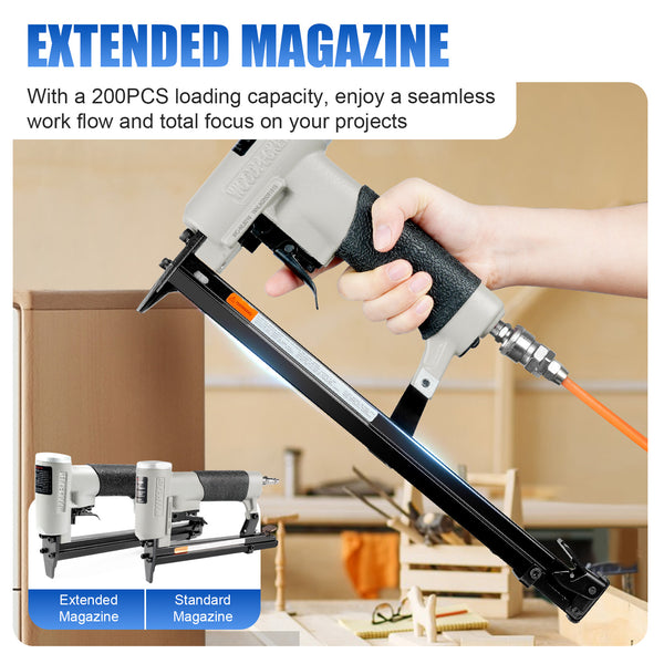 WOODPECKER NL8016 Pneumatic Upholstery Stapler, 21 Guage Type 80,1/2-Inch Crown