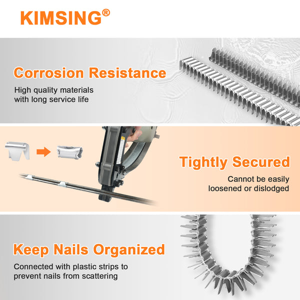 KIMSING CL-34 Galvanized Clinching Clips 960 PCS/Box Compatible with M85 Clinch Clipper Tool for Crab Pots, Lobster Traps, Wire to Wire Fastening