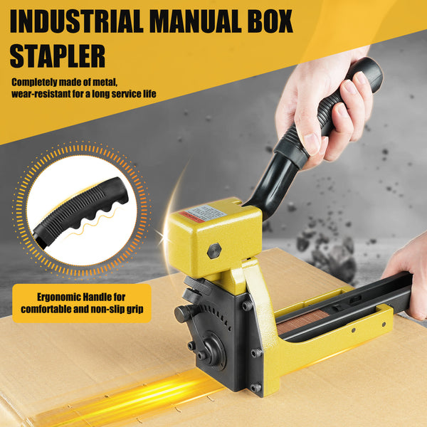 HB3518 16 Gauge 1-3/8 Inch Crown 3/4" （18 mm) Leg Manual Carton Box Closing Stapler