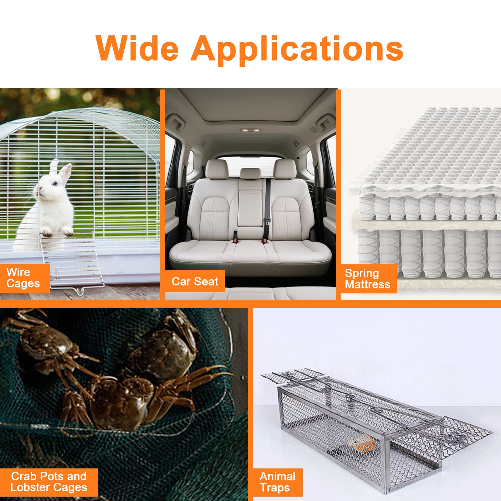 KIMSING CL-34 Galvanized Clinching Clips 960 PCS/Box Compatible with M85 Clinch Clipper Tool for Crab Pots, Lobster Traps, Wire to Wire Fastening