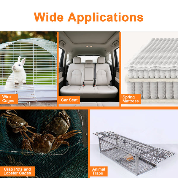 KIMSING CL-34 Galvanized Clinching Clips 960 PCS/Box Compatible with M85 Clinch Clipper Tool for Crab Pots, Lobster Traps, Wire to Wire Fastening