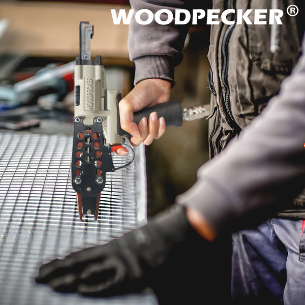 WOODPECKER C-7EF Intensified Power Pneumatic Hog Ring Gun, 15 Gauge , 3/4-Inch Crown, 7.0mm Closing Diameter