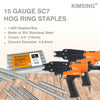KIMSING 15 Gauge 3/4'' Crown C Ring Staples 1,000 PCS/Pack