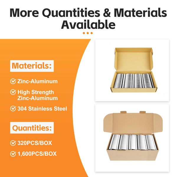 KIMSING AC50/C45 11 Gauge 1-1/2-Inch Crown Hog Ring Staples Gabion Staples