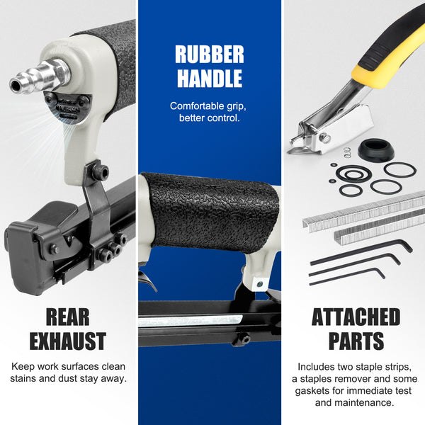 WOODPECKER HN7116 Pneumatic Upholstery Stapler, 22 Guage Type 71, 3/8-Inch Crown