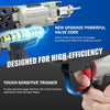 WOODPECKER V6C7CF52 15 Gauge 3/4-Inch Pneumatic Hog Ring Gun 5.2-5.8mm Closure Diameter with Stainless Steel Magazine