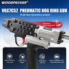 WOODPECKER V6C7CF52 15 Gauge 3/4-Inch Pneumatic Hog Ring Gun 5.2-5.8mm Closure Diameter with Stainless Steel Magazine