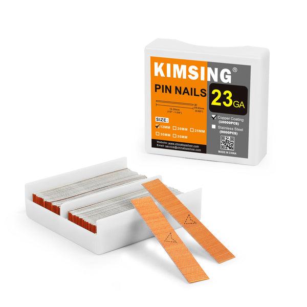 KIMSING 23 Gauge Headless Pin Nails 1/2-Inch to 1-3/8-Inch (12-35mm) Length